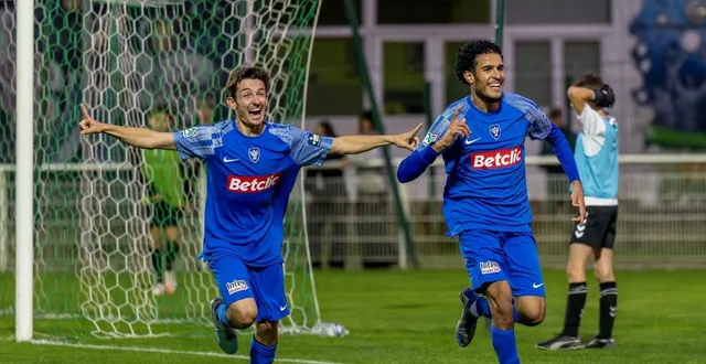 photo  saint-lô (r1) verra le cinquième tour de la coupe de france puisqu’il a remporté son derby manchois à tourlaville (0-2), samedi 27 septembre 2025.  &copy;  christian jezequel 