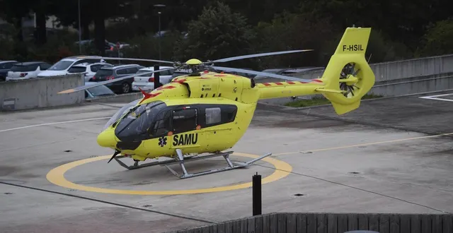 photo  l’un des jeunes a été héliporté vers le centre hospitalier d’angers.  &copy;  illustration le courrier de l’ouest - josselin clair 
