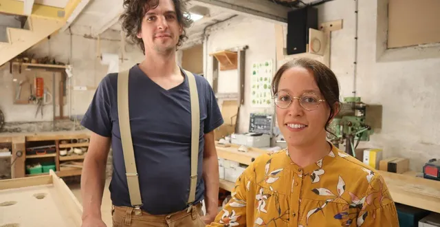photo  océane martin et david breton ont en commun la passion du bois et de la création durable.  &copy;  co 