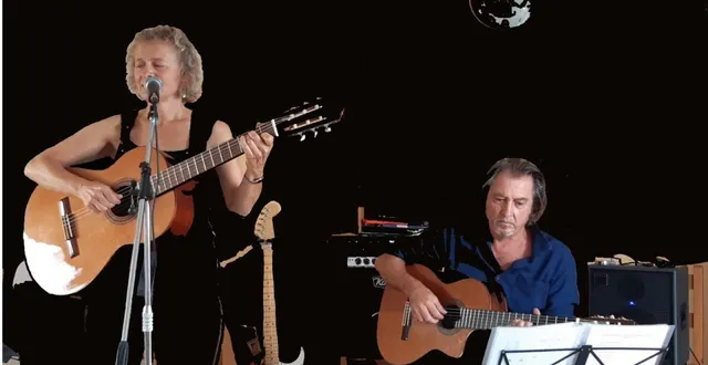 photo  les deux artistes se préparent à enchanter le public longuenéen.  &copy;  jardin diversce 
