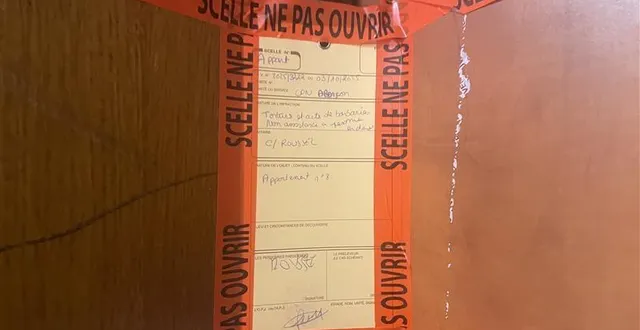 photo  un scellé a été posé sur la porte de l’appartement. la qualification « torture et acte de barbarie » y figure.  &copy;  ouest-france 