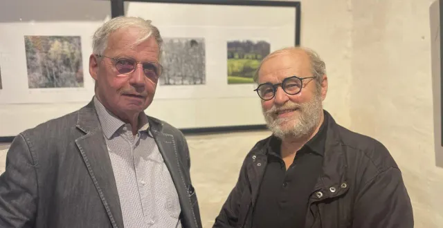 photo  francis bouquerel (à gauche) et marc-antoine orellana exposent à la chapelle saint-roch et à la galerie du diable.  &copy;  ouest-france 