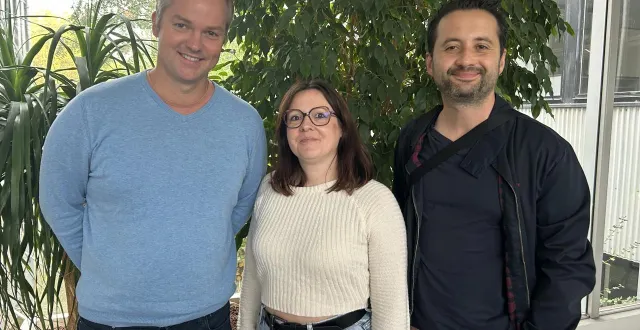 photo  nouveau correspondant à bouchemaine, julien tchoryk (à gauche) interviendra en coordination avec aurore masse et aurélien bargain.  &copy;  co - fabienne supiot 