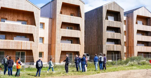 photo  des projets accessibles et responsables qui conjuguent dimension sociale, engagement environnemental fort et prix abordables favorisant l’accession à la propriété, seront à visiter le 11 octobre. ici, l’écoquartier des échats iii..  &copy;  archives commune de beaucouzé 