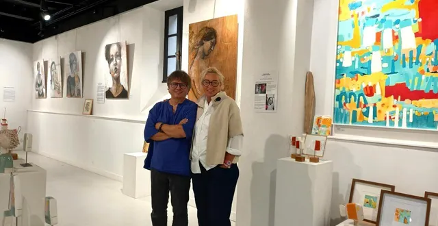 photo  david affagard et lucille maupoux exposent leurs œuvres à pignerolle jusqu’au dimanche 12 octobre.  &copy;  ouest-france 