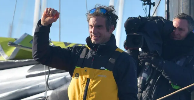 photo  charlie dalin a signé un exploit retentissant le 14 janvier en établissant un nouveau record du vendée globe.  &copy;  co-marie delage 
