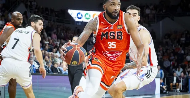 photo  le msb de tashawn thomas (7 points, 4 rebonds en 20 minutes) a souffert face à l’asvel, équipe d’euroligue.  &copy;  archives dominique breugnot 