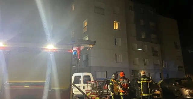 photo  une vingtaine de sapeurs-pompiers ont été mobilisés pour venir à bout du feu de détritus déclenché dans la cave de cet immeuble.  &copy;  ouest-france 