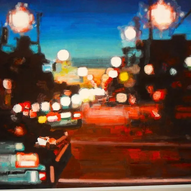 photo by night iv un tableau de carole benzaken pour son exposition «rien de nouveau sous le soleil » au musée de tessé  ©  ouest-france