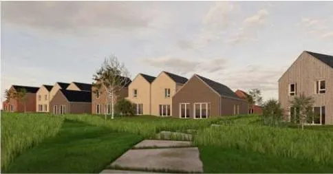 photo  un nouveau quartier, situé rue de la bissonnière à flers, dans l’orne, va sortir de terre en 2026 avec trente-trois logements.  &copy;  atelier 970 architectes 