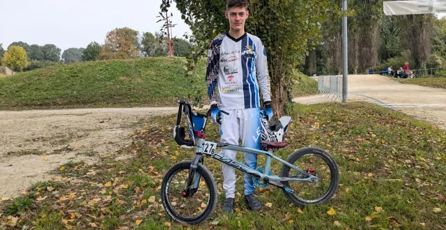 photo  morgan brunet est monté sur la deuxième marche du podium ce dimanche 12 octobre 2025 lors du trophée west coast à saint-léger.  &copy;  co 