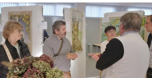 photo  philippe andrès, sculpteur, invité d’honneur.  &copy;  ouest-france 