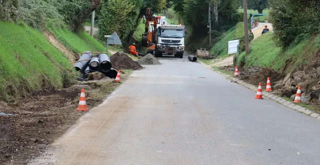 photo  la rd38 sera rouverte complètement aux usagers vers le milieu de cette semaine.  &copy;  le maine libre 