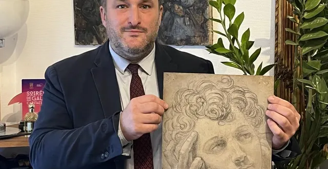 photo  paul-marie musnier, commissaire-priseur nantais, a déniché un dessin préparatoire pour une fresque d’un élève du célèbre artiste italien, michel ange.  &copy;  paul-marie musnier 