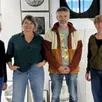 photo  hélène duvauchelle, laurence caillé, emmanuel chenesseau et marie rabault, les concepteurs et organisateurs de cette exposition de gravures à pignerolle. 