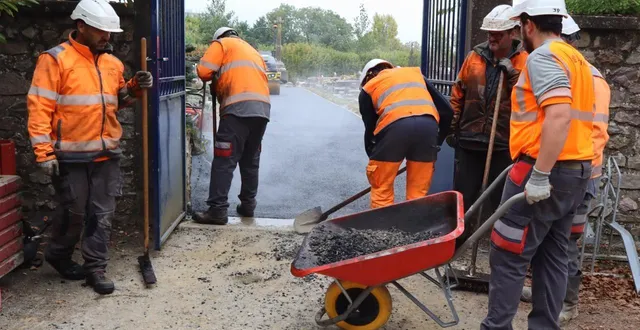 photo  l’allée principale vient d’être enrobée.  &copy;  le maine libre 