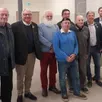photo le président claude lefèvre, au centre, et les administrateurs en présence de josé collado, conseiller départemental, et guy midy, adjoint chargé des associations.