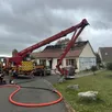 photo  un incendie a ravagé un pavillon de la commune d’aigné, au nord du mans, lundi 20 octobre 2025. 