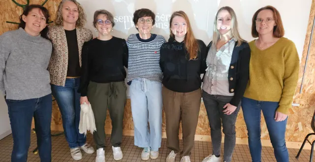 photo  l.e.a danse, qui tenait son assemblée générale samedi 18 octobre, participera au téléthon le samedi 8 novembre, avec notamment un cours de break pour les hommes adultes et un cours parent/enfant en danse chantraine. forte de 220 adhérents, l’association compte quatre professeurs. de gauche à droite : cécilia madiot, aurélie hardouin (présidente) , émilie bouvet (trésorière), isabelle maudet, georgina stoll, hélène raimbault (secrétaire) ève-marie rousseau.  &copy;  ouest-france 