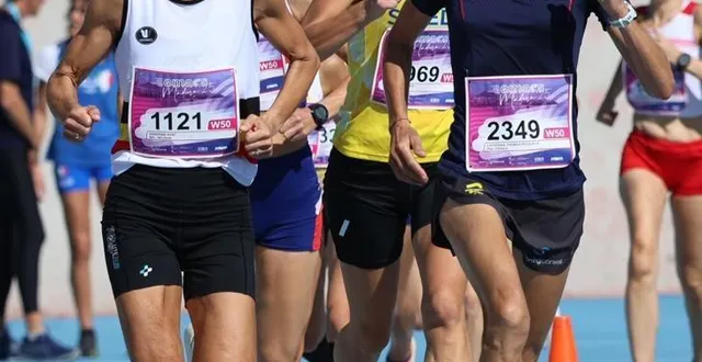photo  madère (portugal), le 10 octobre 2025. catherine thomas-pesqueux (dossard 2 349) a été sacrée championne d’europe masters sur 10 000 m, en établissant en plus un nouveau record de france.  &copy;  document remis 