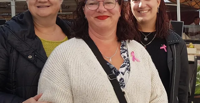 photo  christèle et flory jeulin, mère et fille, ont apporté leur soutien à octobre rose.  &copy;  le maine libre 