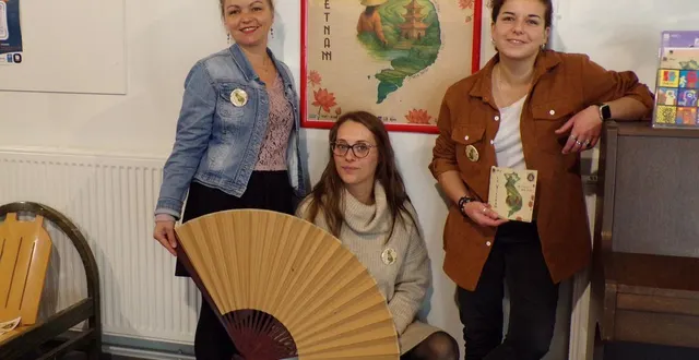 photo  de g. à d. : pascaline gauthier, camille laucagne, lisa hersant, chargée de la communication : « le festival fera rayonner la commune de changé ».  &copy;  le maine libre 