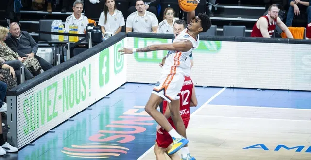 photo  le jeune intérieur du msb, lucas dufeal, a été sélectionné comme partenaire d’entraînement de l’équipe de france pour la fenêtre internationale de novembre.  &copy;  dominique breugnot/ouest-france 