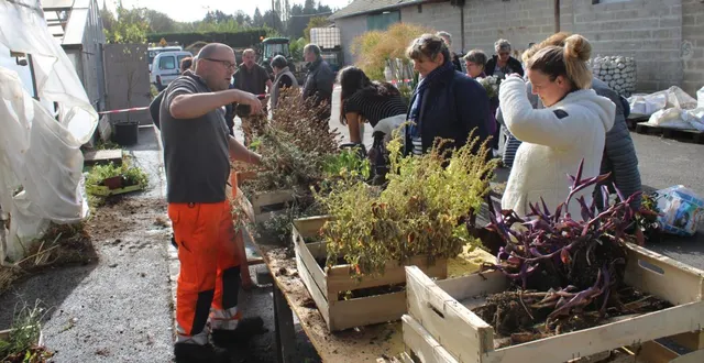 photo  le responsable du service des espaces verts, bruno blanchouin, procédera à la distribution des plantes.  &copy;  archives ouest-france 
