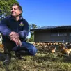 photo  éleveur de poulets label rouge à rouez, benoît drouin est aussi vice-président des fermiers de loué. 