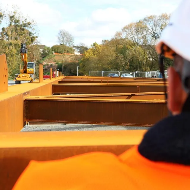 photo la passerelle mesurera au total près de 103 mètres de long.  ©  ouest-france