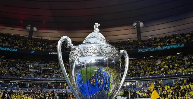 photo  le trophée de la coupe de france.  &copy;  dppi via afp / matthieu mirville 