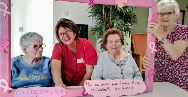 photo  près de dix couturières et vingt résidents se sont mobilisés pour réaliser des bonnets de chimiothérapies qui seront remis à l’association mon bonnet rose.  &copy;  ouest-france 