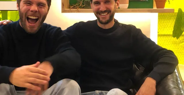 photo  weforge, 24 octobre. les deux têtes pensantes et agissantes de cinéma sprint : quentin ménard et françois gobert.  &copy;  co 