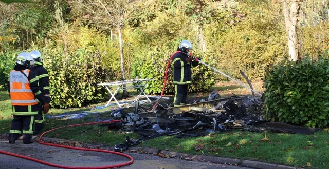 photo  il ne reste plus rien de la caravane.  &copy;  ouest-france 