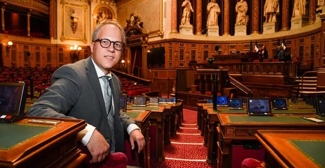 photo  paris, le 2 octobre 2023. le sénateur grégory blanc est le rapporteur spécial sur les pouvoirs publics.  &copy;  archives co - laurent combet 