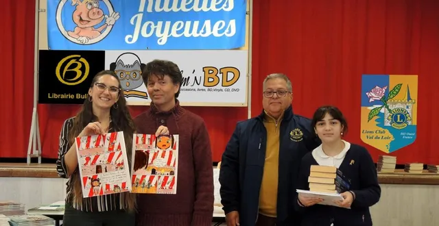 photo  maysarah bradai, à droite, a réalisé un doublé à la remise des prix des concours de nouvelles et de bandes dessinées.  &copy;  le maine libre 