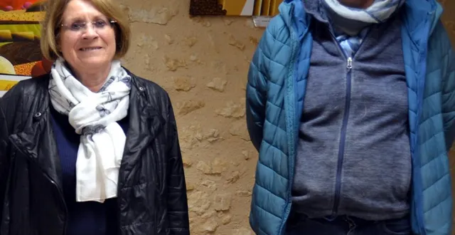 photo  katrin ehlers (à droite) avec la présidente de l’association, colette chappuis.  &copy;  le maine libre 