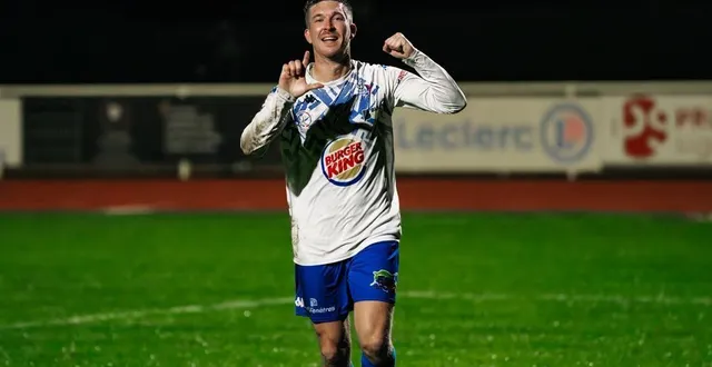 photo  christopher joufreau a inscrit un doublé face à la meilleure défense du championnat.  &copy;  stade mayennais 