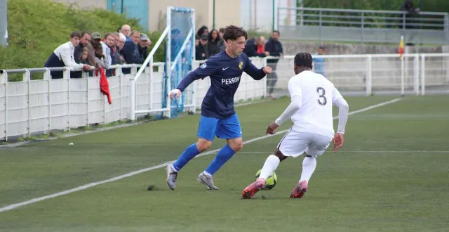 photo  gabriel beauvillain a ouvert le score pour le stade briochin.  &copy;  archives ouest-france 