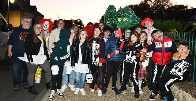 photo  un serpent (à l’arrière-plan) accompagnait les jeunes.  &copy;  le maine libre 