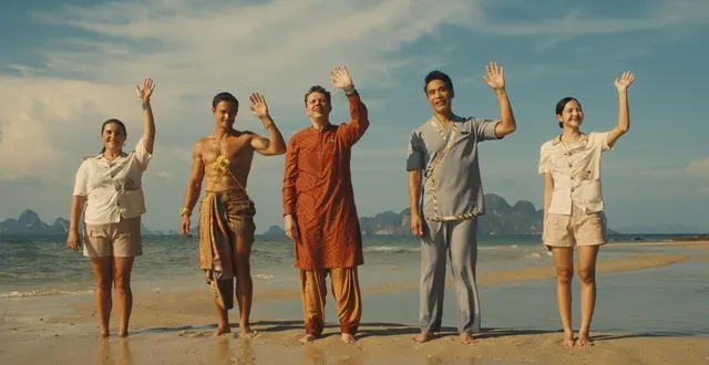 photo  des acteurs de la saison 3 de « the white lotus » qui se déroulaient en thaïlande.  &copy;  hbo 
