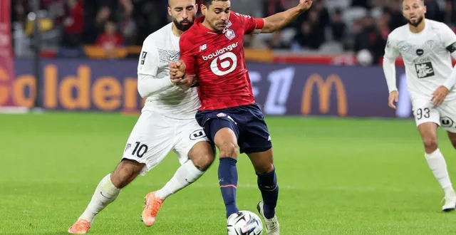 photo  himad abdelli au duel avec benjamin andré.  &copy;  voix du nord 