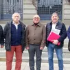 photo  des membres du collectif santé, de gauche à droite, moncef ghellouci, albert lemonnier, vincent véron, josé collado et christian descamps. 