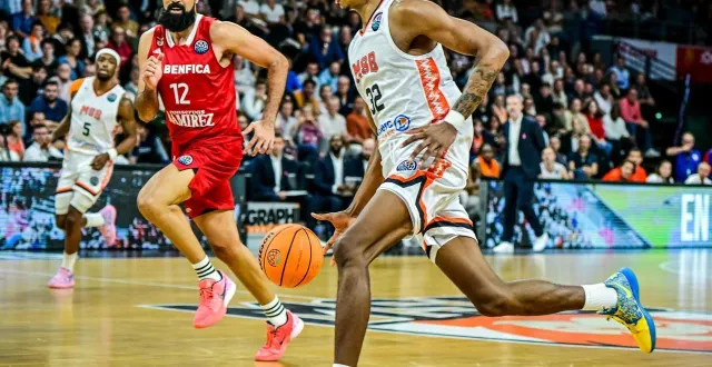photo  au match aller, le 21 octobre 2025, les manceaux s’étaient imposés de 20 points (89-69) face à la formation lisboète, à antarès.  &copy;  le maine libre - yvon loué 