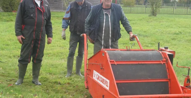 photo  les membres de l’association ont ramassé les pommes dans le verger conservatoire.  &copy;  ouest-france 