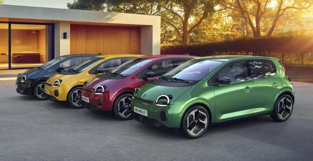 photo  renault a révélé le design de sa nouvelle twingo e-tech 100 % électrique, disponible en quatre couleurs.  &copy;  renault design 