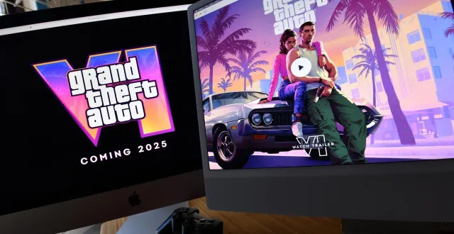 photo  le trailer du jeu gta 6, photographié à los angeles en 2023.  &copy;  chris delmas / afp 