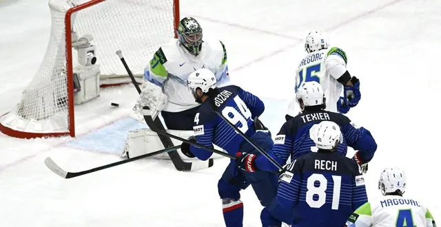 photo  la france face à la slovénie lors de leur dernier match du mondial 2025  &copy;  fredrik sandberg / afp 