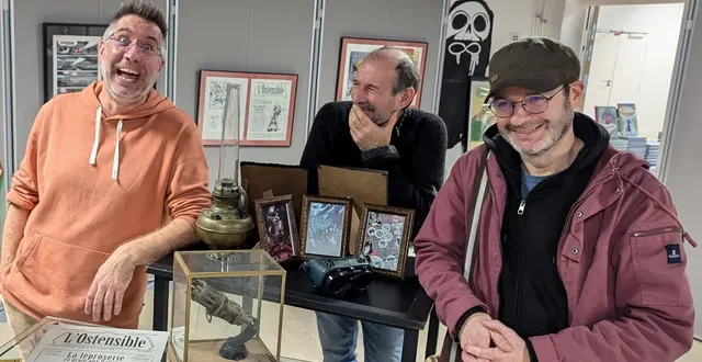 photo  on ne change pas une équipe qui gagne : ces trois auteurs angevins seront de nouveaux présents au 26e festival angers bd. de gauche à droite : tony emeriau, loïc jombard et boris beuzelin.  &copy;  ouest-france 
