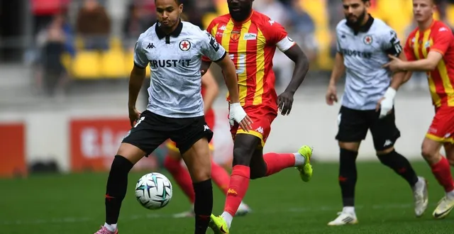 photo  edwin quarshie, ici au pressing, a été un élément moteur du mans fc face à rodez.  &copy;  elsa rancel / ouest-france 